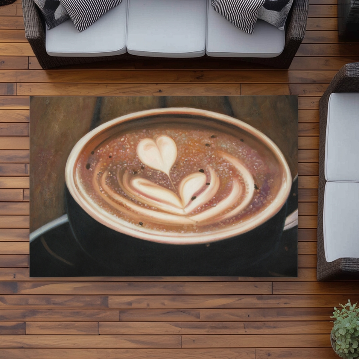 C1ROAR46GRBOFZ 4 x 6 ft. Artistic Cappuccino Rug - Rustic Kitchen Outdoor Decor Rug - Rectangle