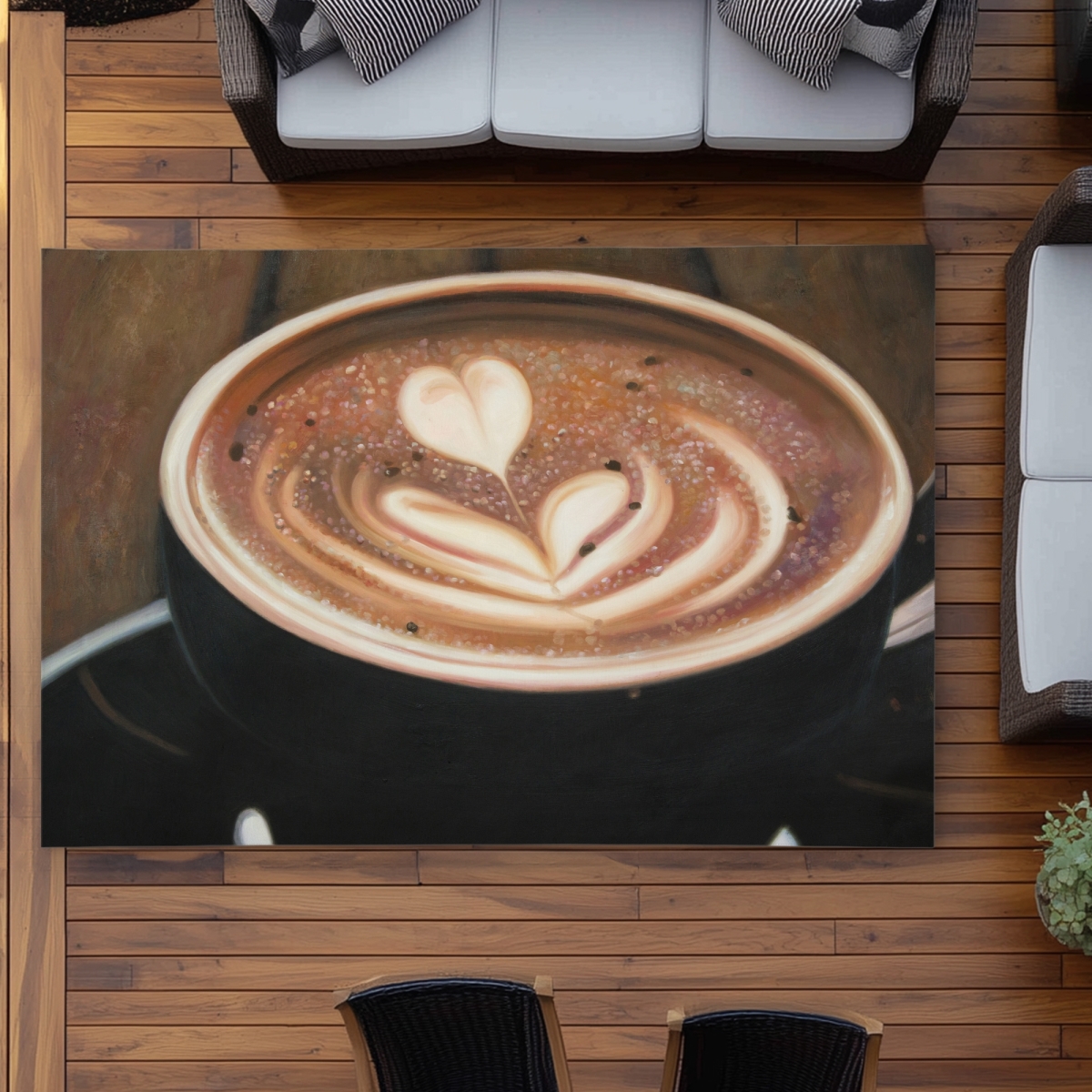 C1ROAR57TQXBRE 5 x 7 ft. Artistic Cappuccino - Rustic Outdoor Area Rug for Home Decor - Rectangle