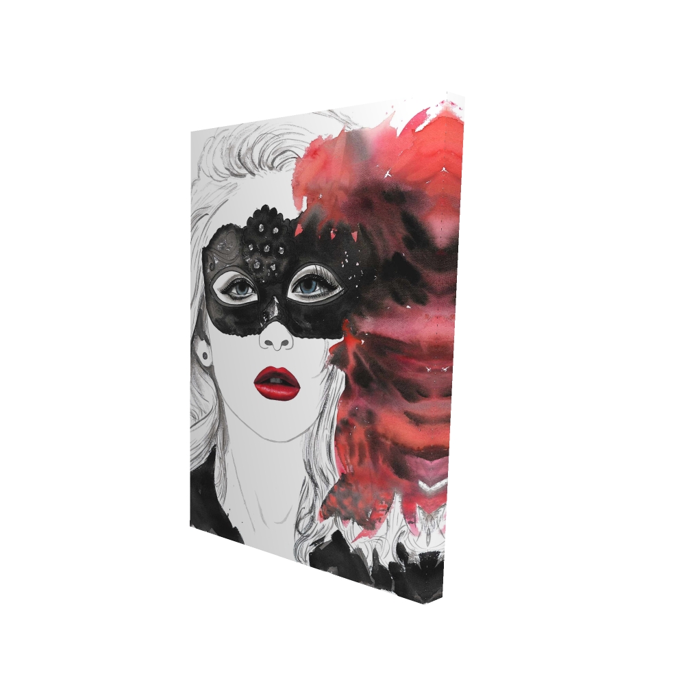 2080-3624-FI85 24 x 36 in. Masked Ball - Figurative Romantic Canvas for Home Decor