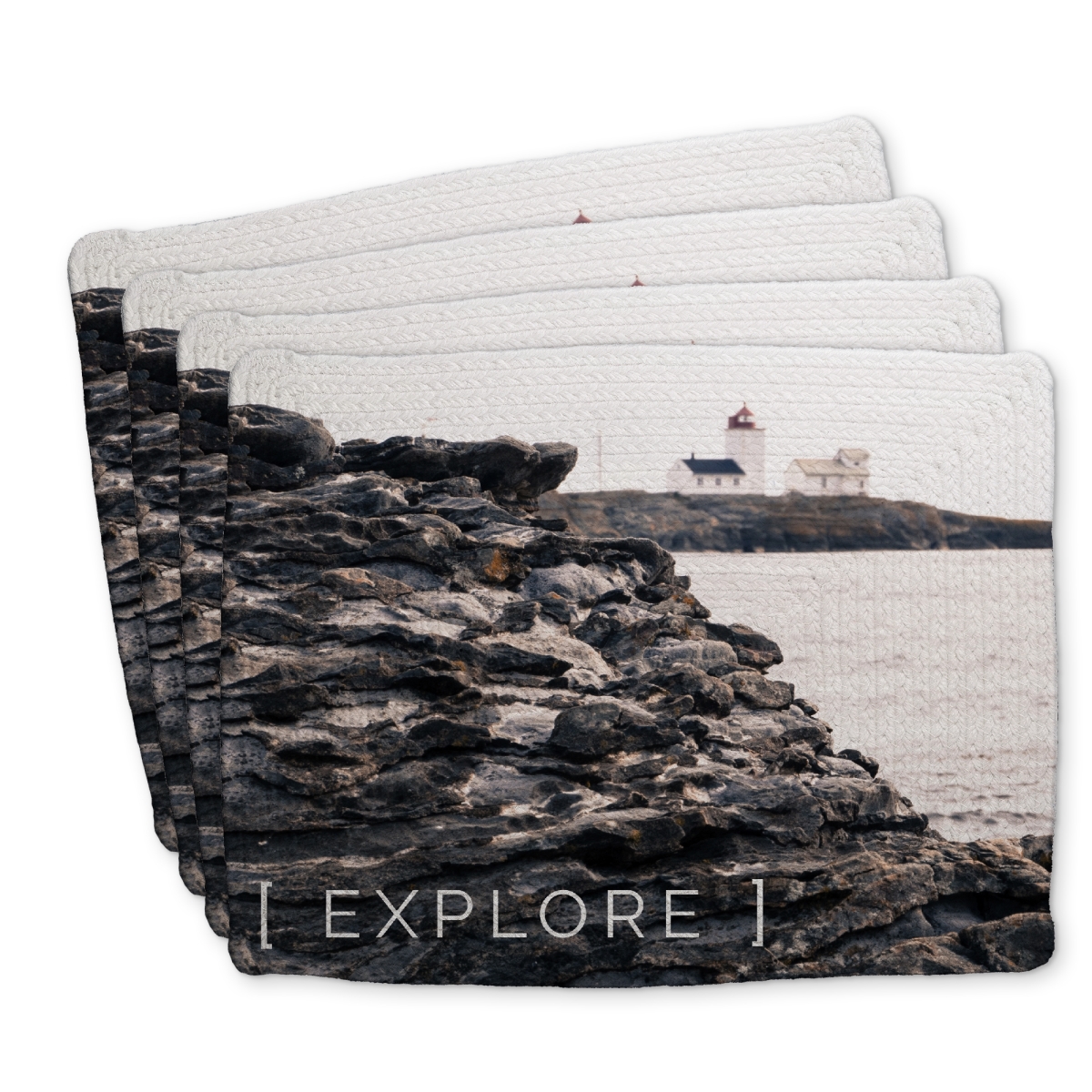 Picture of Begin Home Decor C4BP1418D0CBHE 14 x 18 in. Explore Braided Polyester Placemat for Elegant Home Decor - Set of 4
