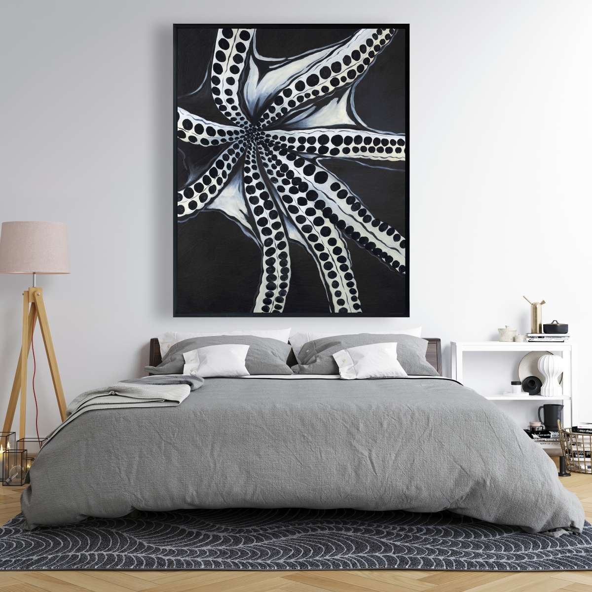 C1FC4860QGOR56 48 x 60 in. Large Octopus Tentacle Canvas - Aquatic Home Decor Art