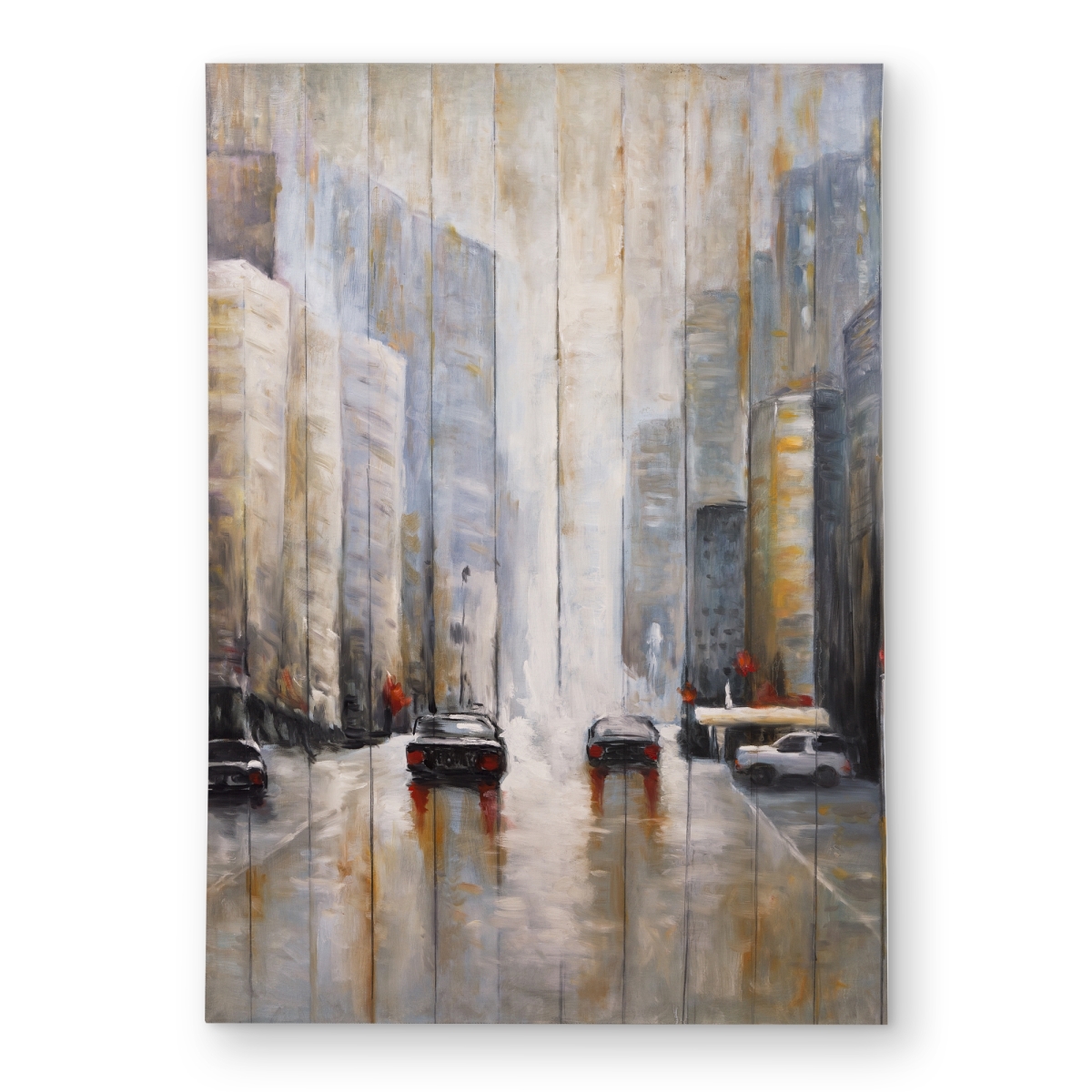 C1ROAR570BLBMS 5 x 7 ft. Cars in the Morning Rain - Car Office Outdoor Area Rug for Decor - Rectangle