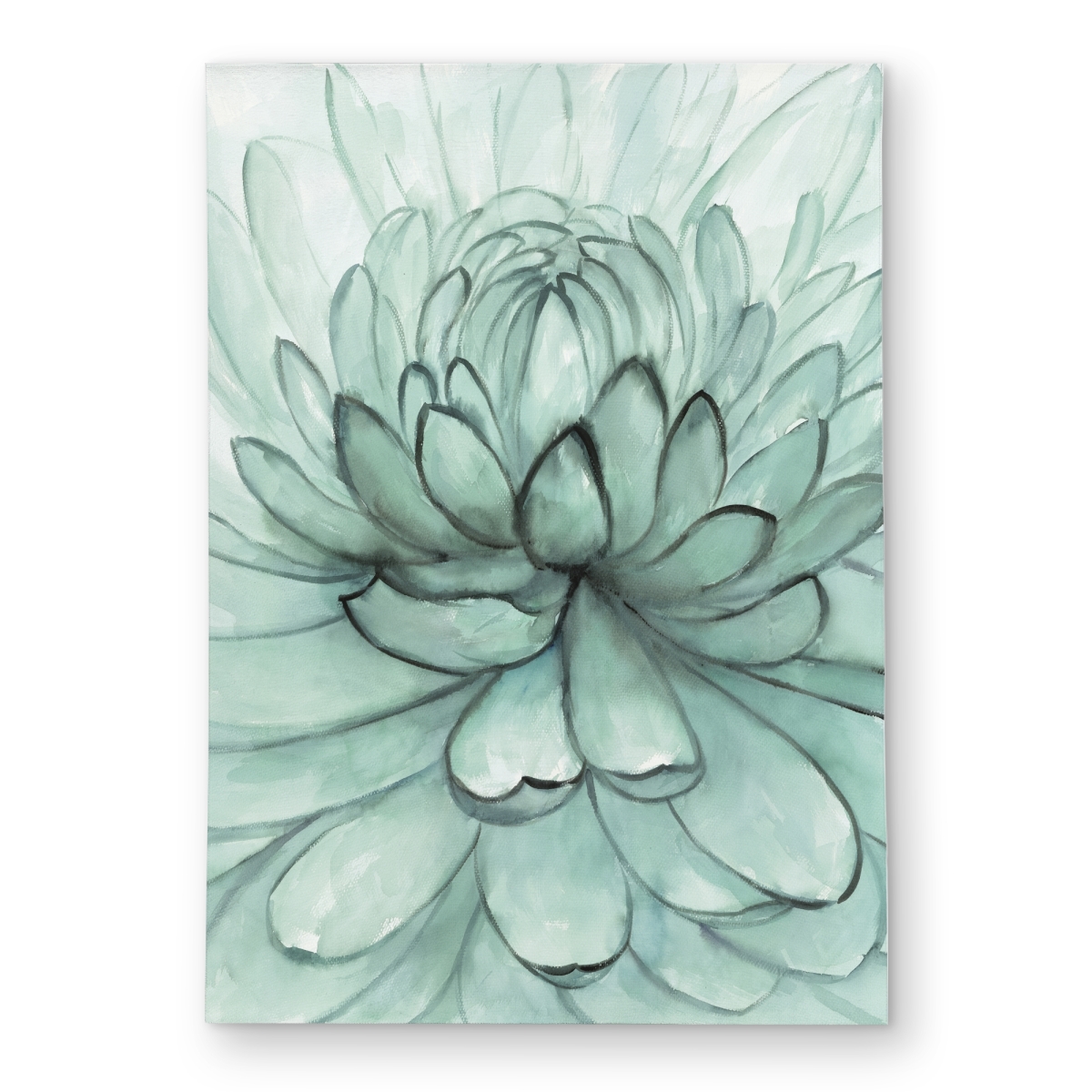 C1ROAR57WJSDG0 5 x 7 ft. Turquoise Flower - Outdoor Area Rug for Bedroom Decor - Home - Rectangle
