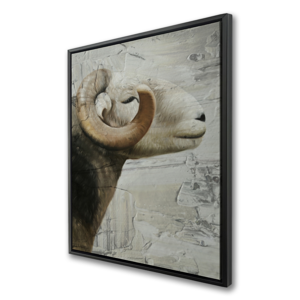 C1FC3648CB6CQ1 36 x 48 in. Aries - Beige Framed Canvas Wall Art for Home Decor
