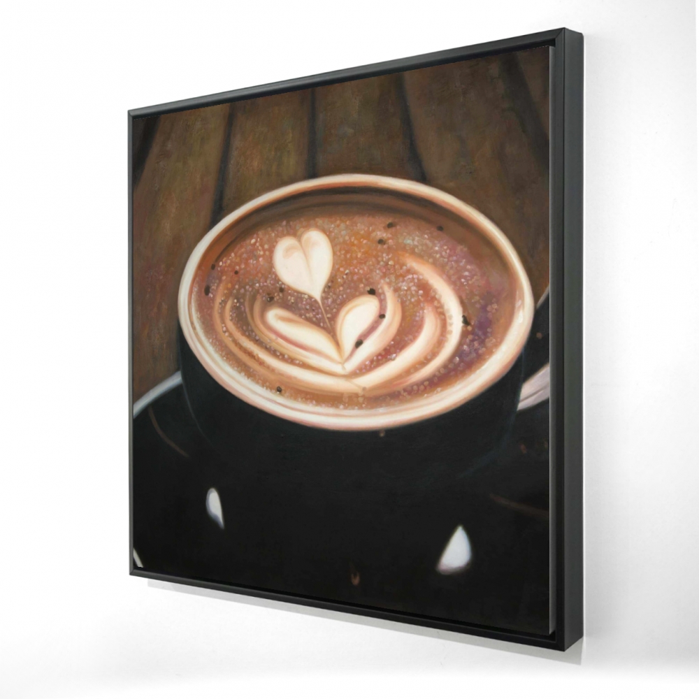 2081-3636-GA117 36 x 36 in. Artistic Cappuccino - Rustic Beige Framed Canvas Home Decor