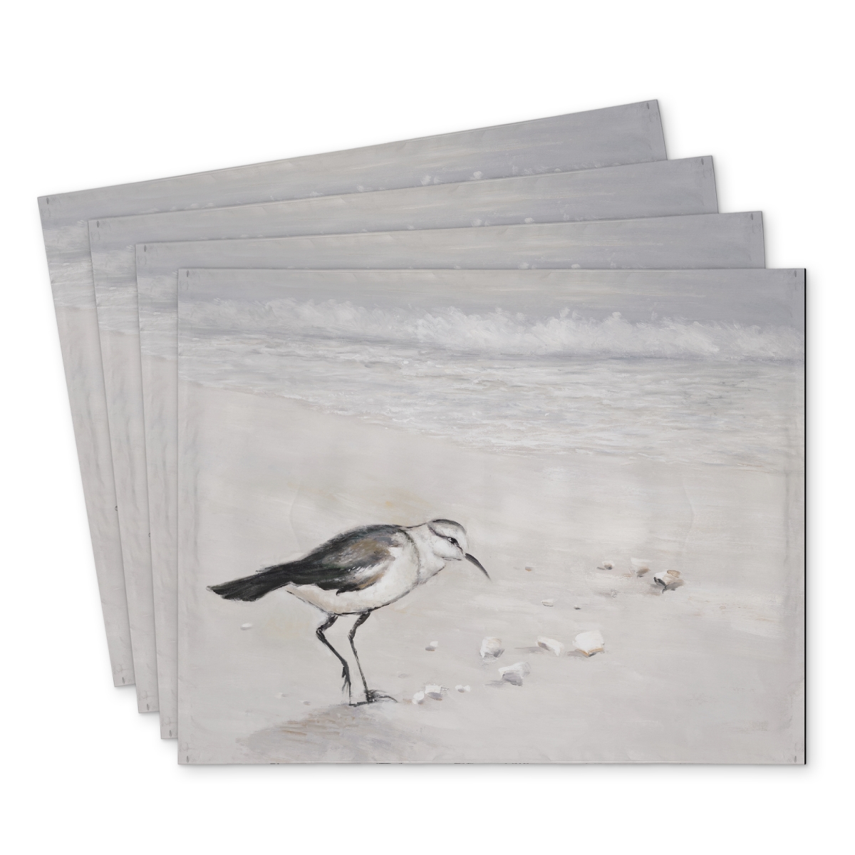 Picture of Begin Home Decor C4PP1418HYJT09 14 x 18 in. Semipalmated Sandpiper Polyester Placemat - Home Decor - Set of 4
