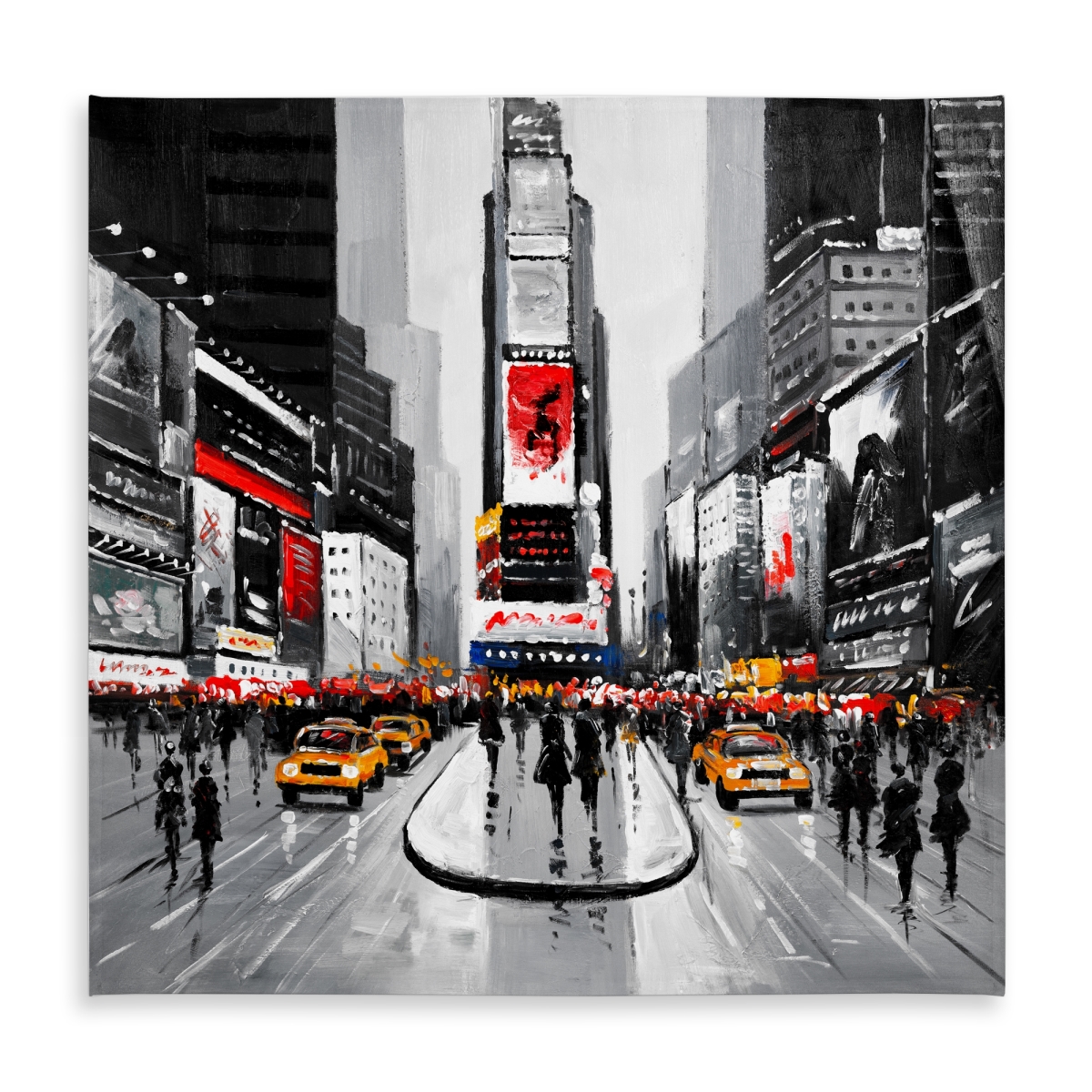 Picture of Begin Home Decor C1TC5858PMOGLU 58 x 58 in.   York City Busy Street Tablecloth - Contemporary Home Decor