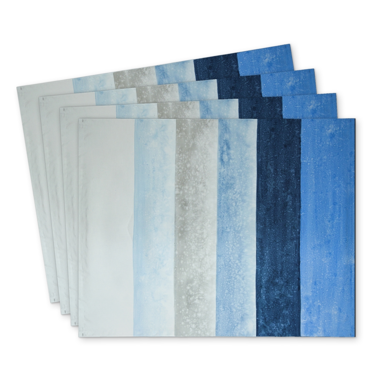 Picture of Begin Home Decor C4PP141835NQJ2 14 x 18 in. Blue Stripes Polyester Placemat for Stylish Home Decor - Set of 4