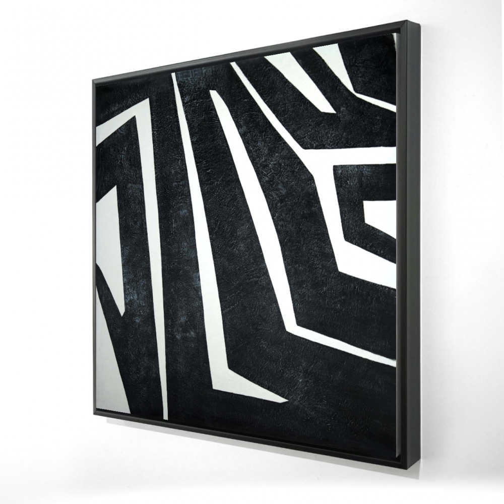 2081-3636-AB96 36 x 36 in. Labyrinth - Industrial Man Cave Framed Canvas Home Decor