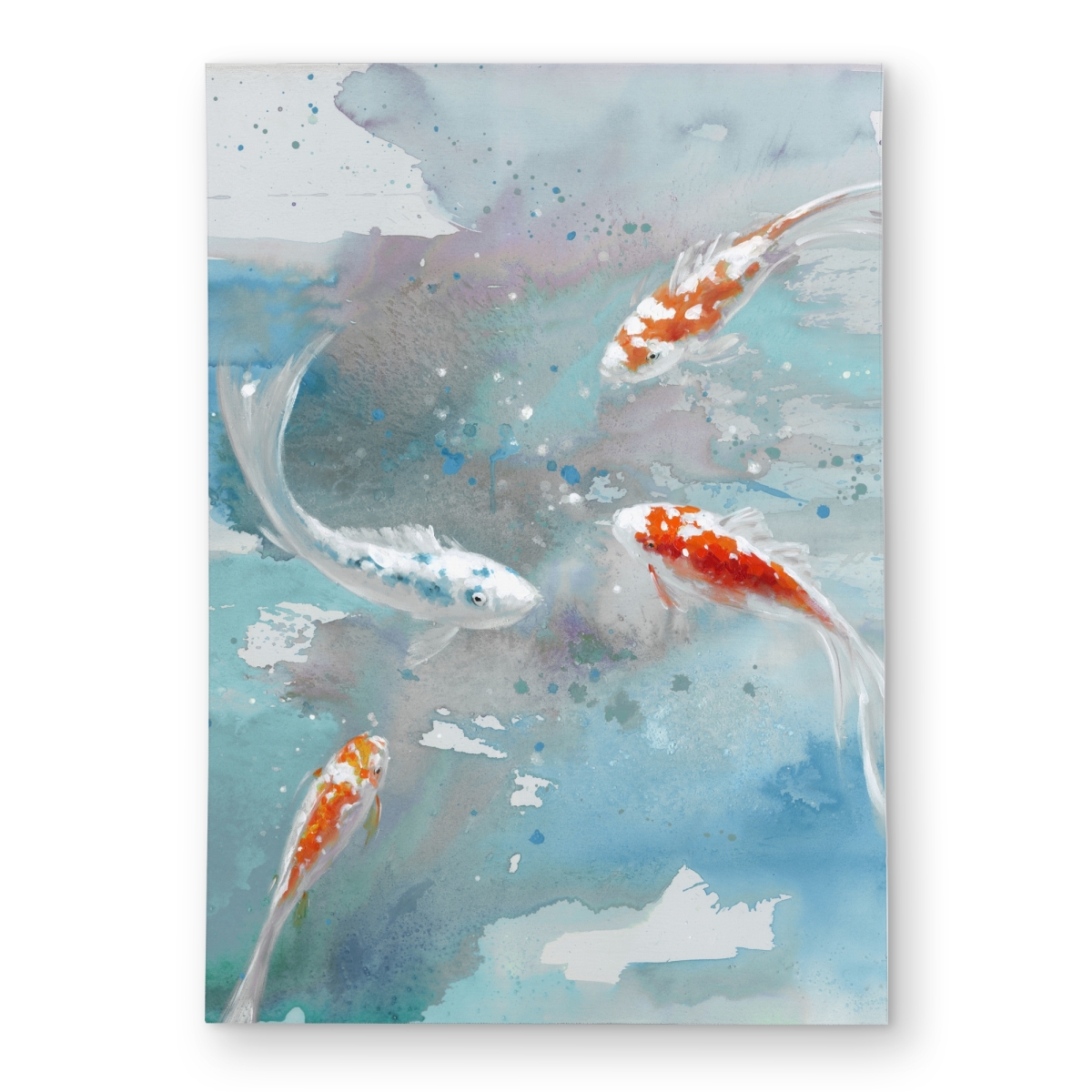 C1ROAR57EJSQJS 5 x 7 ft. Koi Fish in Blue Water - Asian Animals Outdoor Area Rug - Rectangle