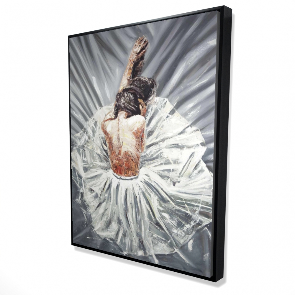 2081-4836-FI86 36 x 48 in. Ballerina - Woman Figurative Framed Canvas for Home Decor
