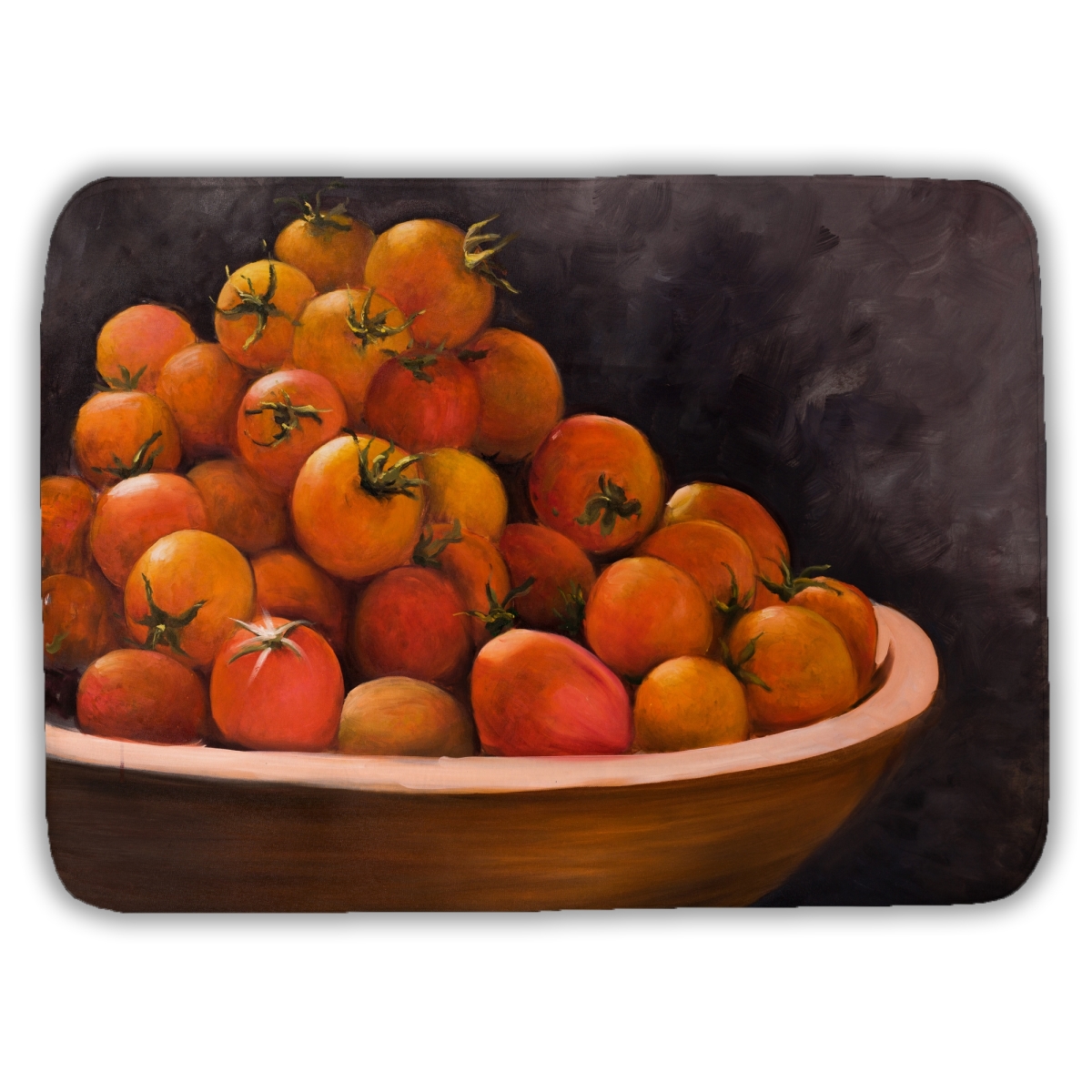 C1BM1724F0K0HN 17 x 24 in. Bowl of Cherry Tomatoes Bath Mat - Object Still Life Decor