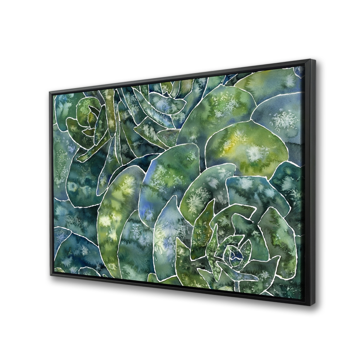 C1FC2436U9WTPR 24 x 36 in. Abstract Succulents - Illustrative Kitchen Canvas Art for Home