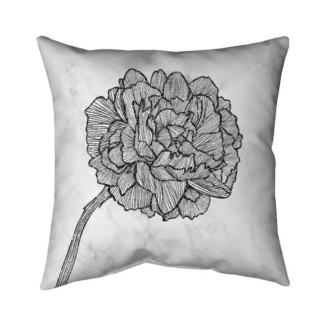 20 x 20 in. Bright Peony-Double Sided Print Indoor Pillow