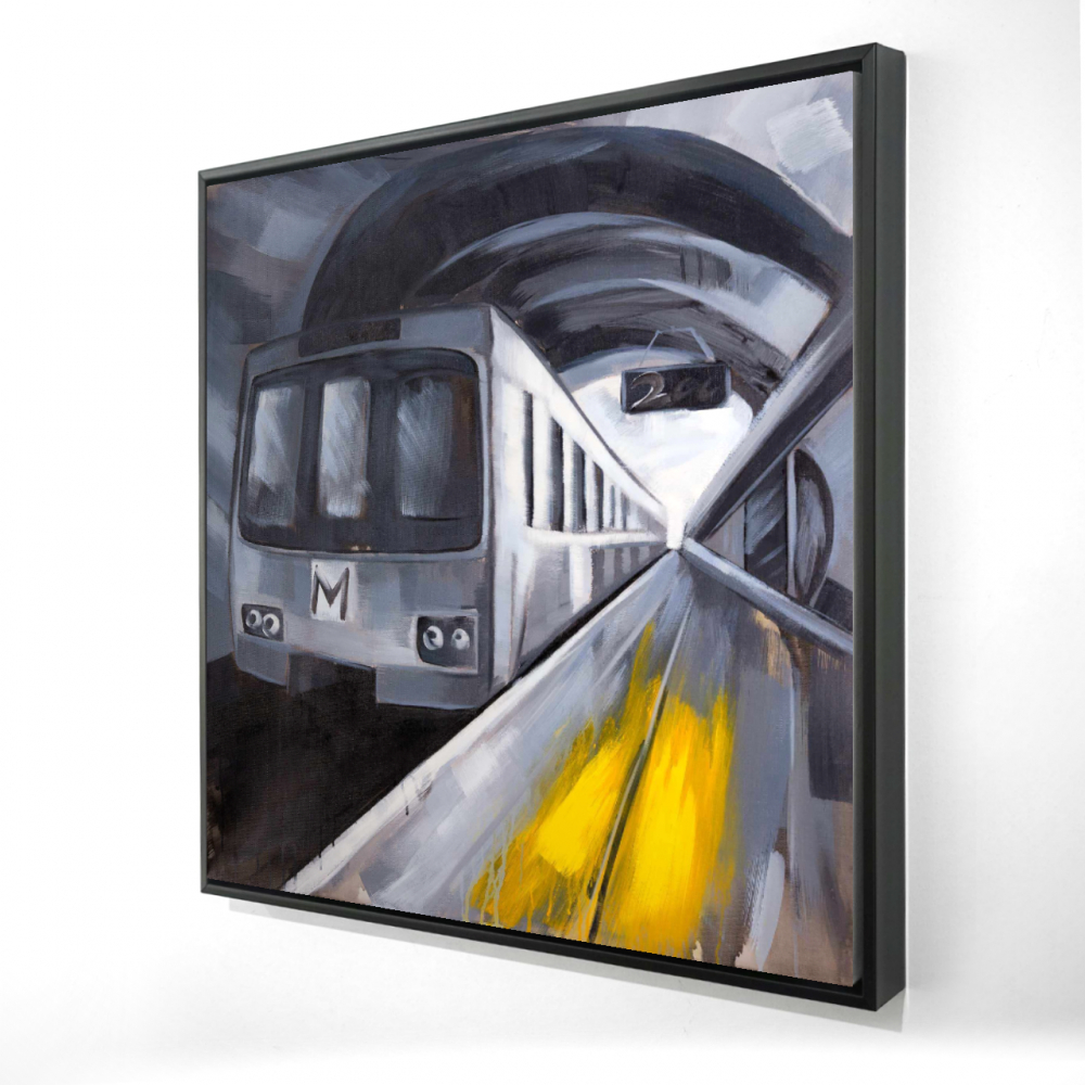 2081-3636-TR26 36 x 36 in. Subway Office Transportation Framed Canvas for Home Decor