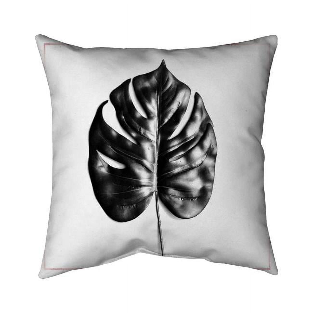 20 x 20 in. Split Leaf Philodendron with Rose Line-Double Sided Print Indoor Pillow
