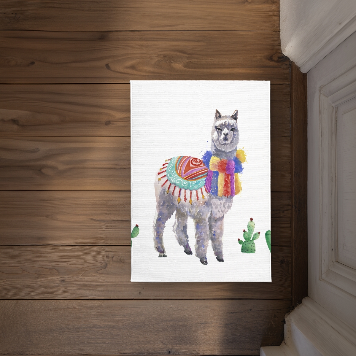 CODM17242JA27B 17 x 24 in. Traditional Peruvian Lama Door Mat - Ethnic Home Decor