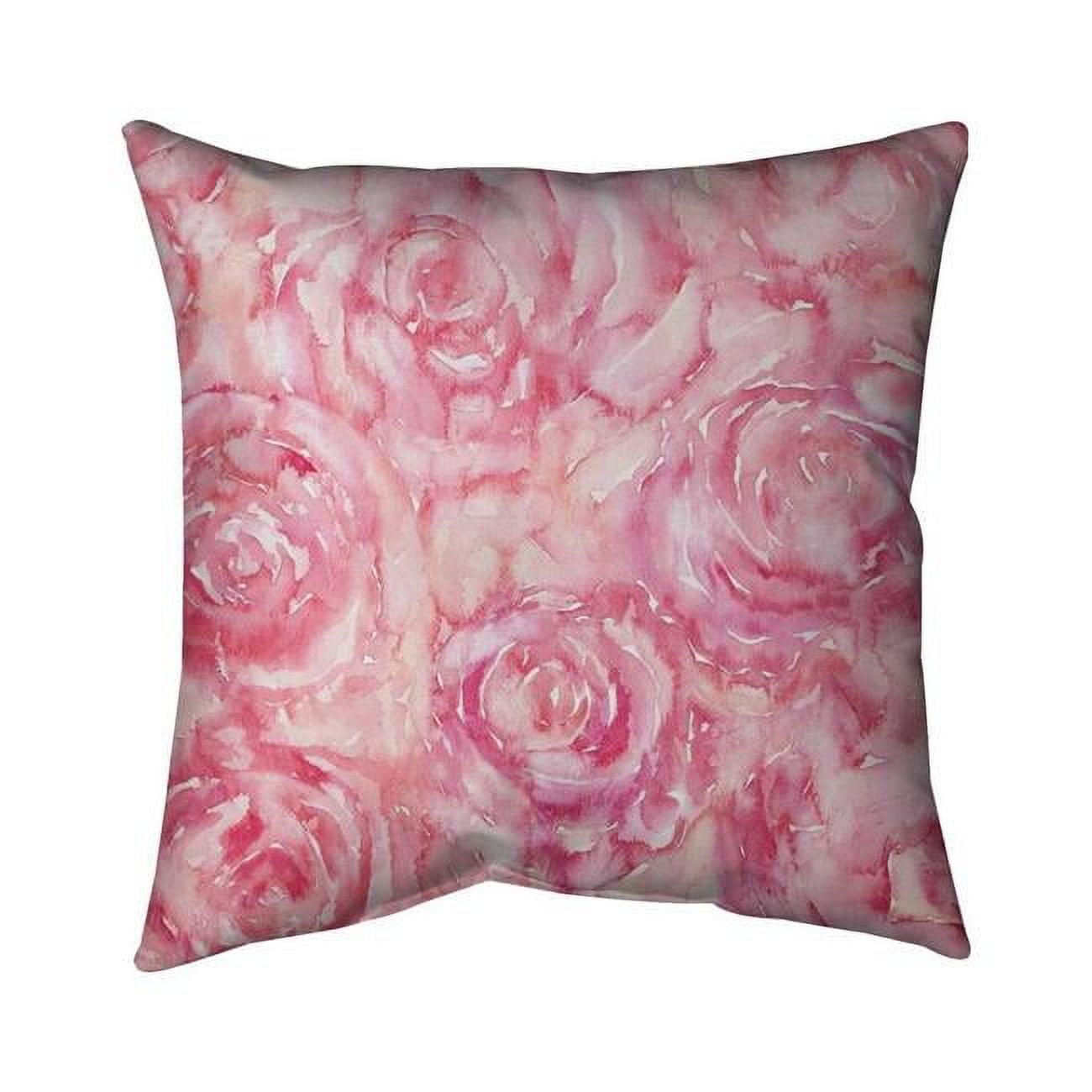 20 x 20 in. Roses In Watercolor-Double Sided Print Indoor Pillow