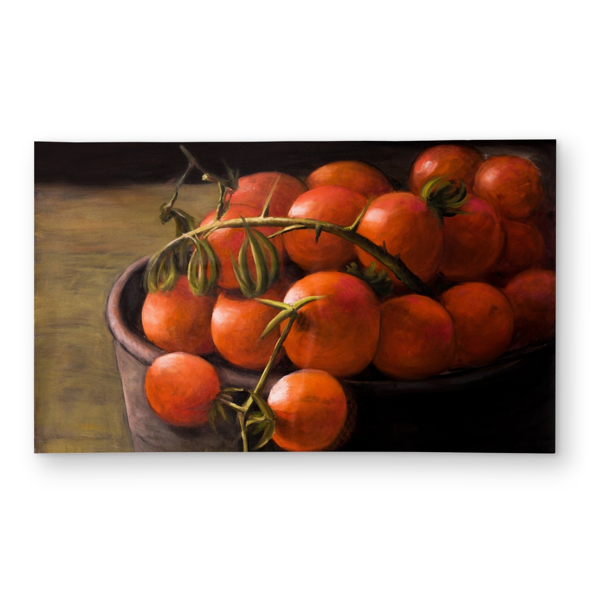 C1ROAR35RTHAZV 3 x 5 ft. Bucket of Cherry Tomatoes - Still Life Red Outdoor Area Rug - Rectangle