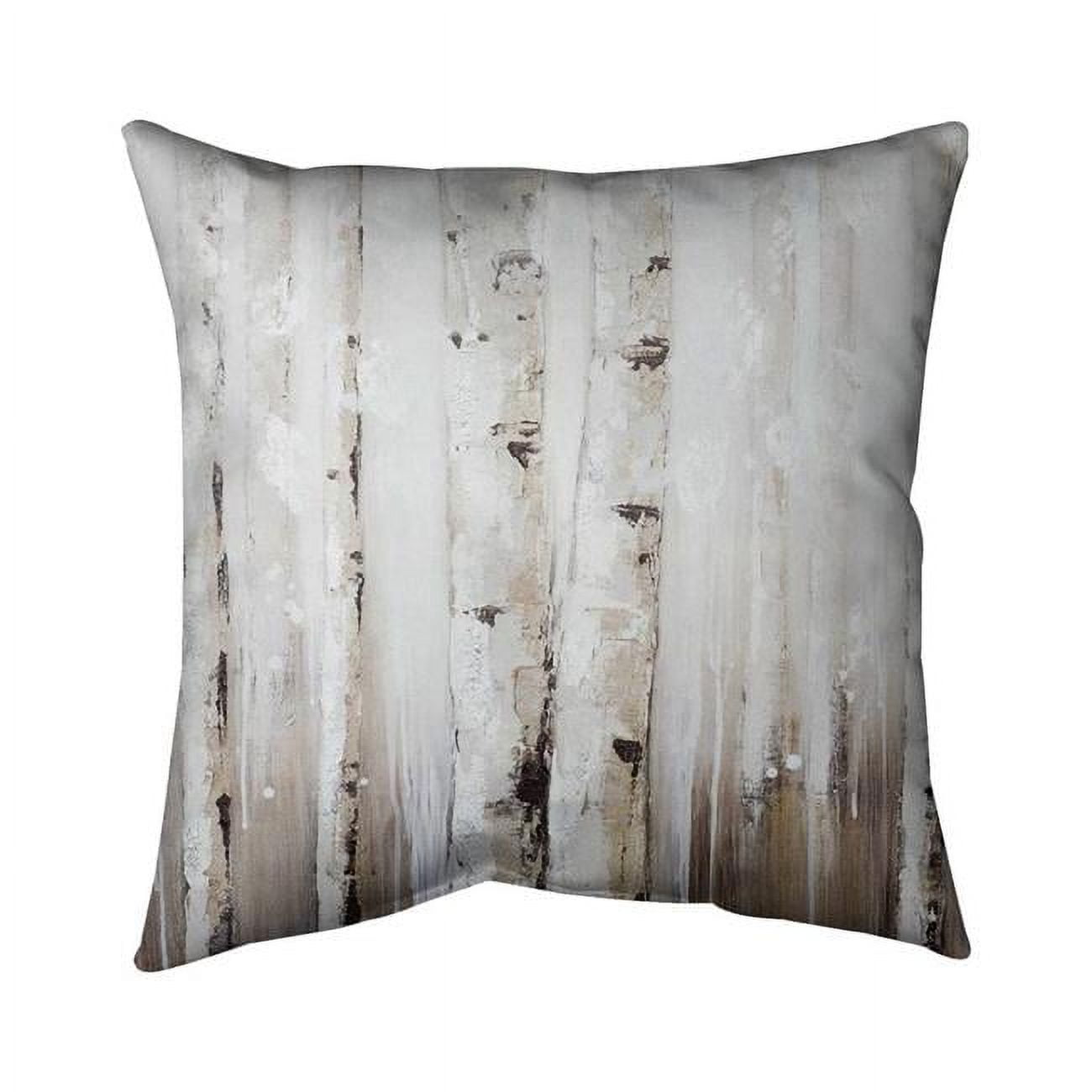 20 x 20 in. Abstract White Birches-Double Sided Print Indoor Pillow