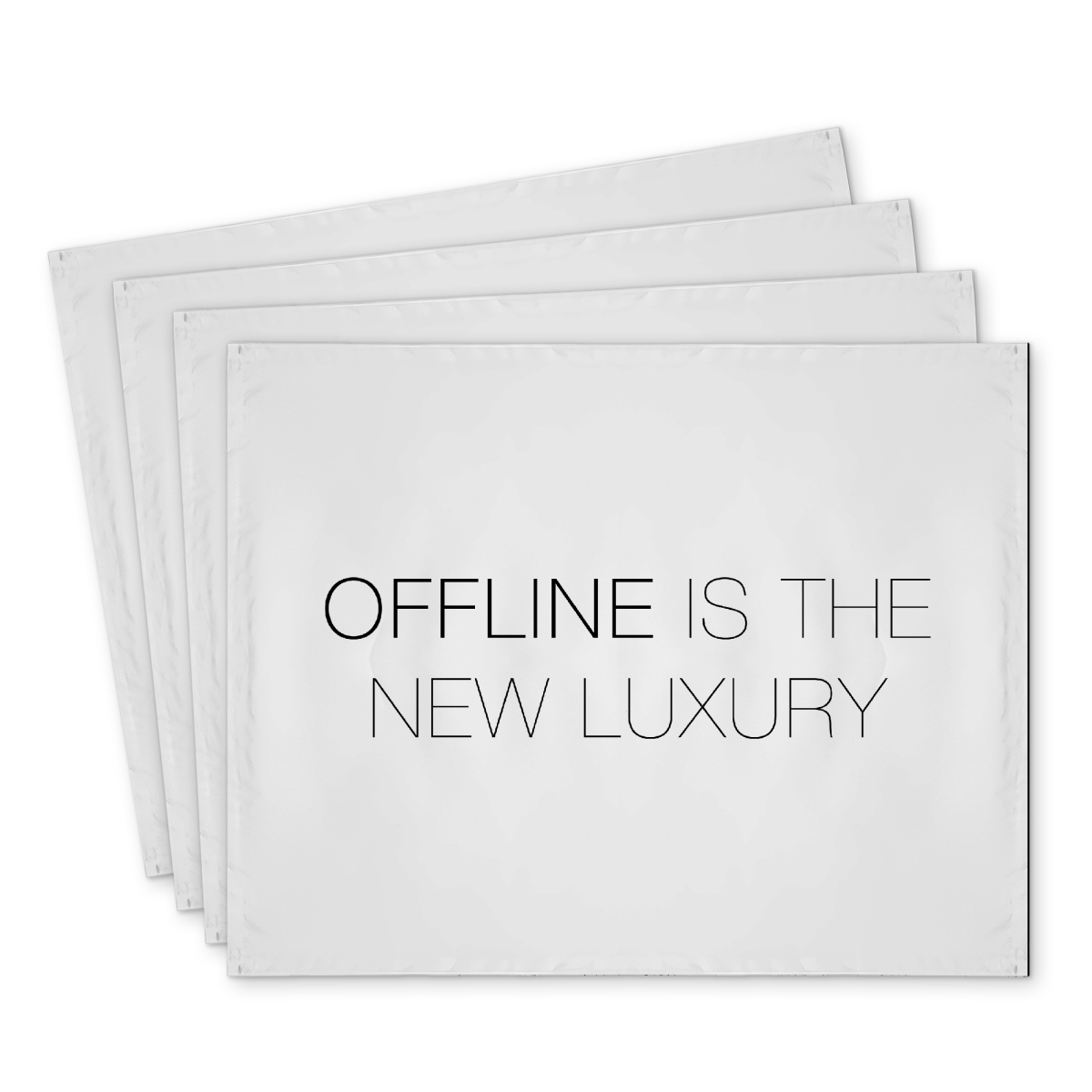 Picture of Begin Home Decor C4PP1418Y9GYF0 14 x 18 in. Offline is the   Luxury - Polyester Placemat for Home Decor - Set of 4