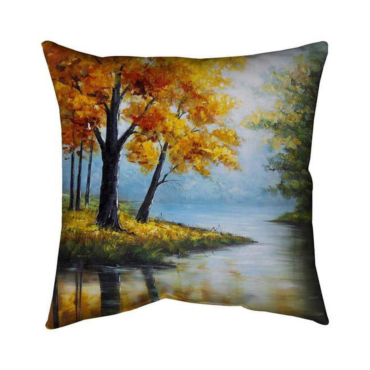 20 x 20 in. Trees by The Lake-Double Sided Print Indoor Pillow