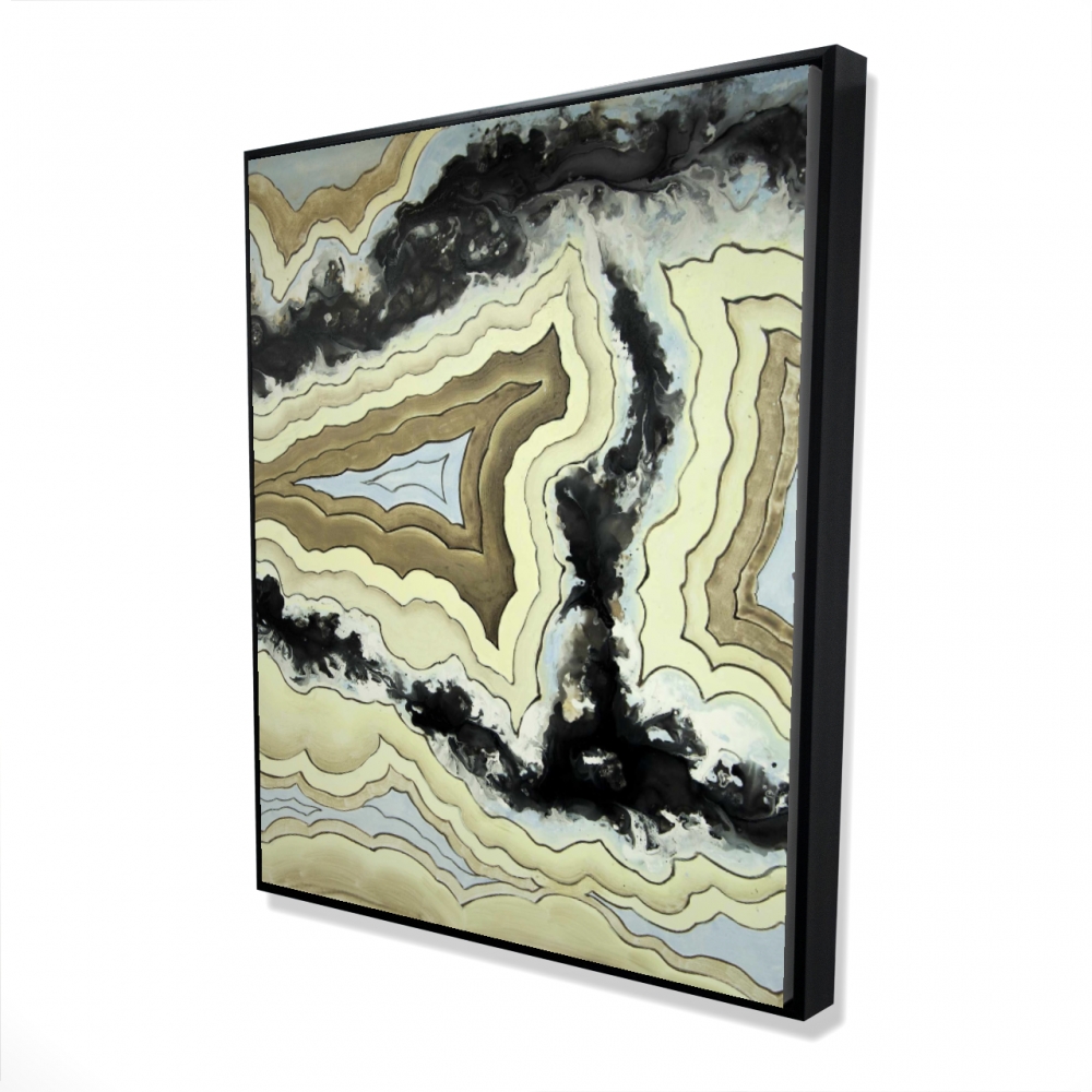 2081-6048-MN5 48 x 60 in. Lace Agate - Modern Framed Canvas for Office Home Decor