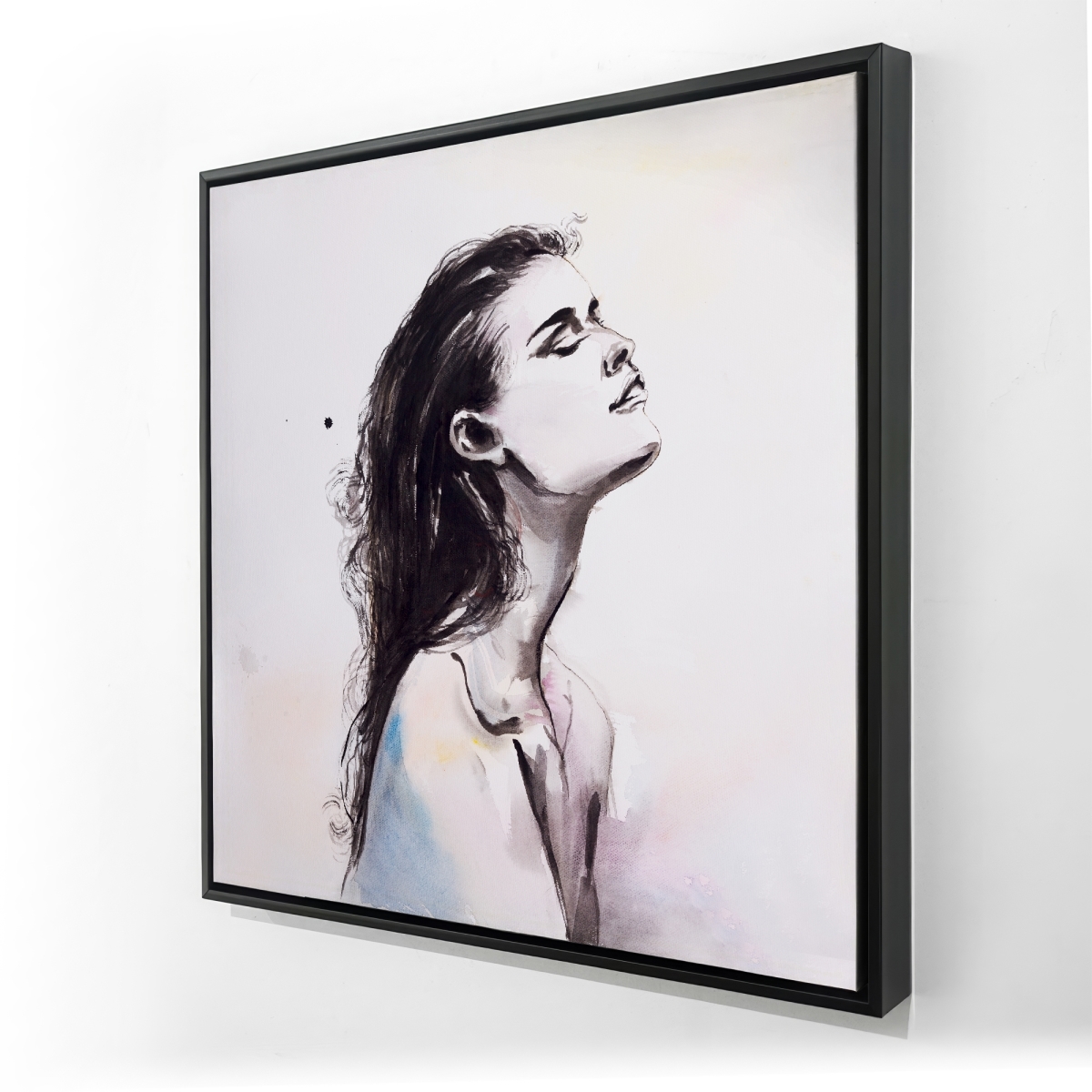 C1FC2424IS4U40 24 x 24 in. Bare Skin - Romantic Figurative Framed Canvas for Home Decor