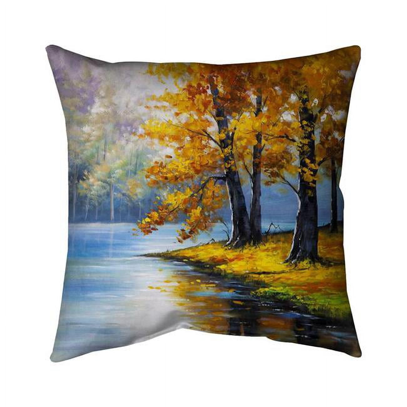 20 x 20 in. Two Trees by The Lake-Double Sided Print Indoor Pillow