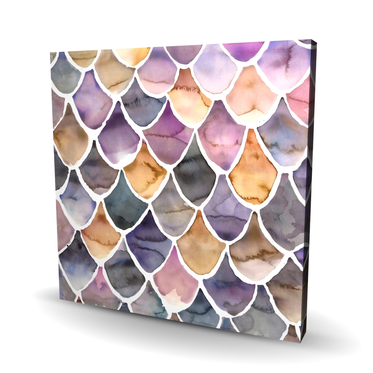 C1RC3636A592QL 36 x 36 in. Purple Like a Mermaid - Illustrative Pattern Canvas Decor