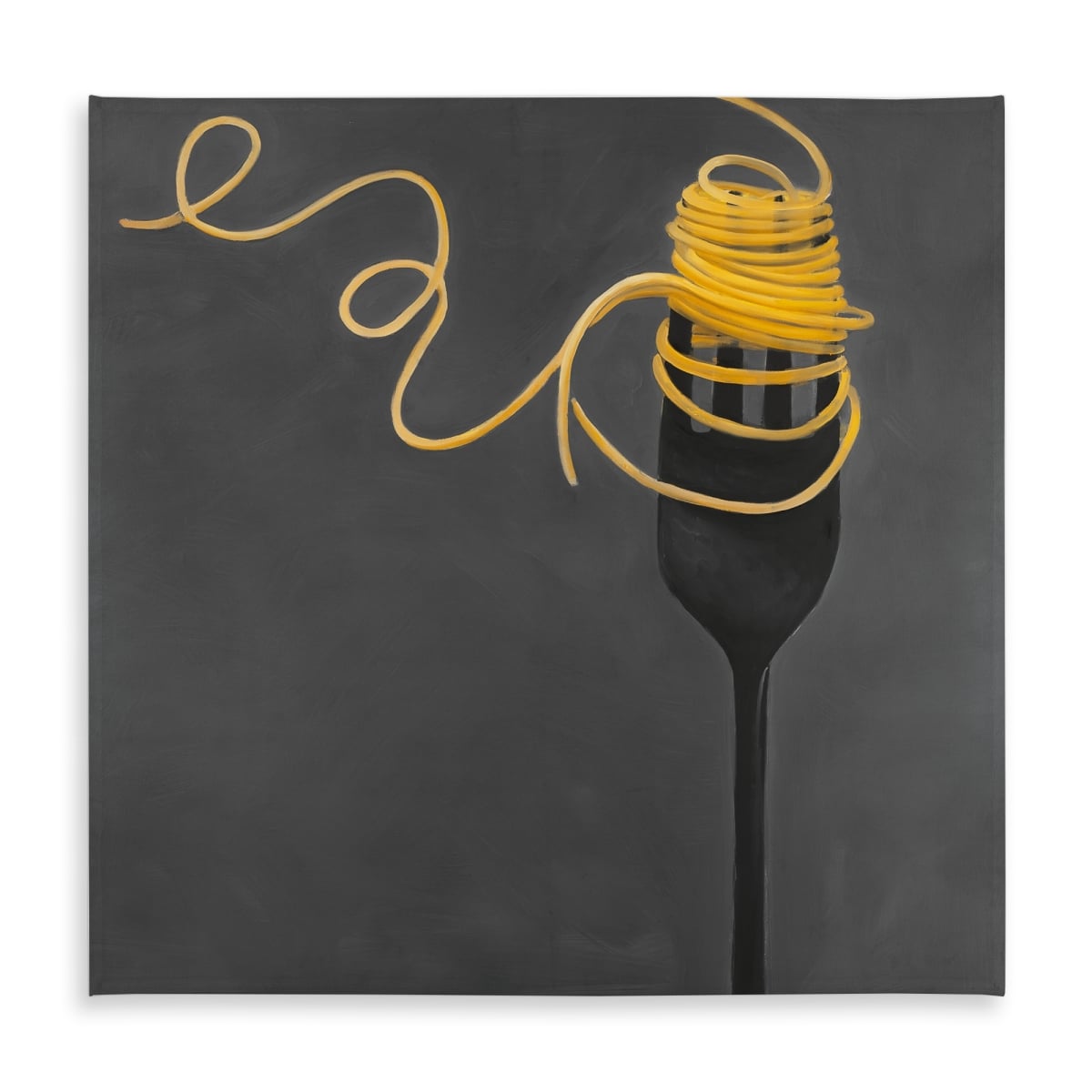 Picture of Begin Home Decor C1TC5858LXN051 58 x 58 in. Gray Kitchen Spaghetti Pasta Fork Tablecloth - Indoor Outdoor Decor