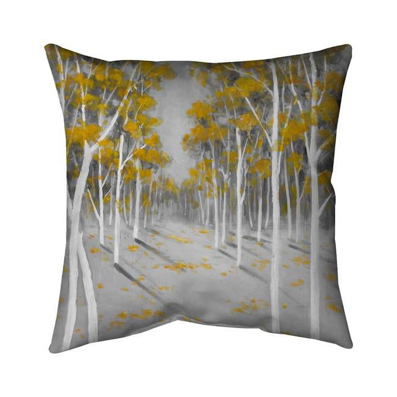 20 x 20 in. Yellow Birch Forest-Double Sided Print Indoor Pillow