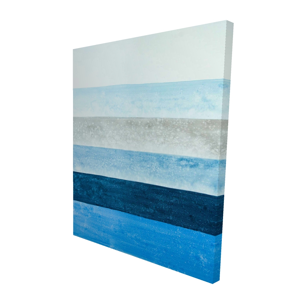 2080-6048-AB94 48 x 60 in. Blue Stripes - Classic Blue Canvas for Bathroom Decor
