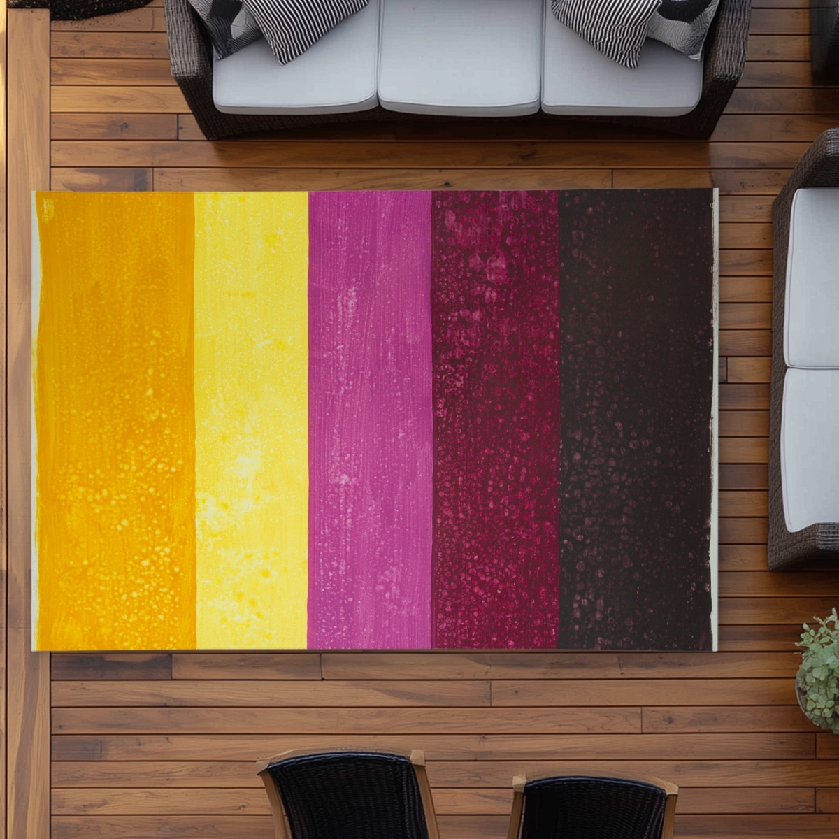 C1ROAR57L8ET06 5 x 7 ft. Live Stripes Contemporary Abstract Outdoor Area Rug - Home Decor - Rectangle