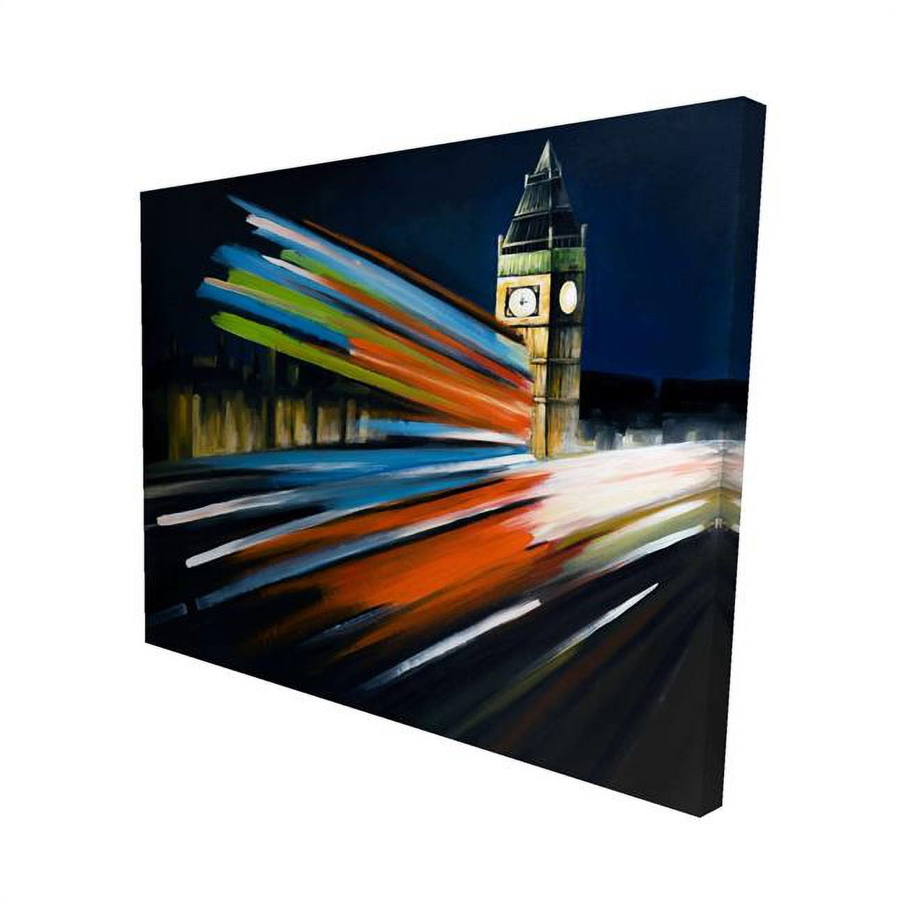 16 x 20 in. London Bus with Long Exposure-Print on Canvas