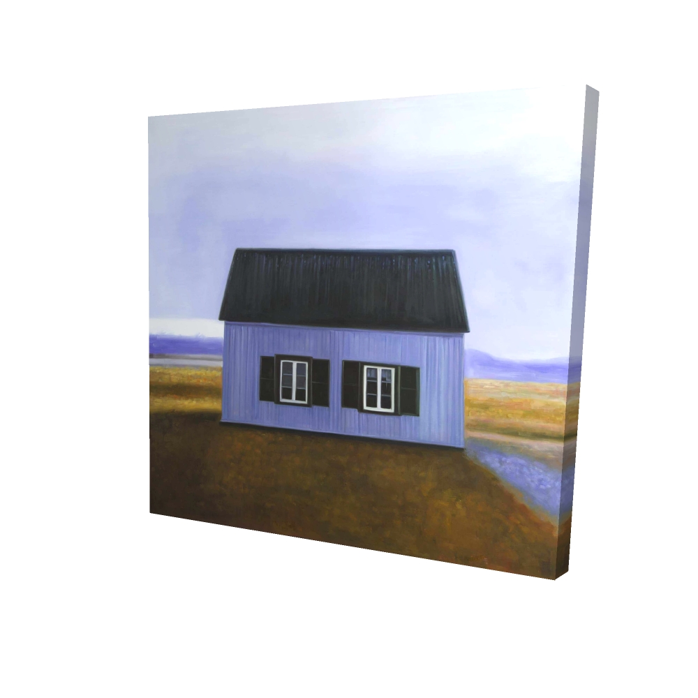 2080-3636-LA177 36 x 36 in. Blue Barn - Rustic Landscapes Canvas for Home Decor