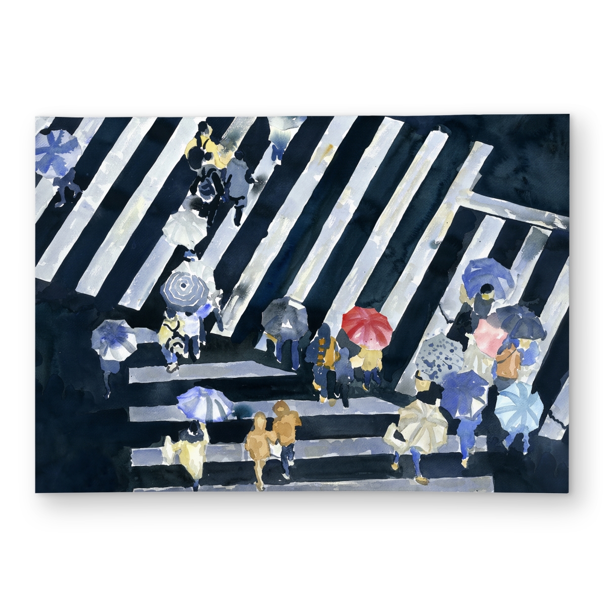 C1ROAR57CFS4QL 5 x 7 ft. Main Street Blue Street Scenery Outdoor Area Rug - Home Decor - Rectangle