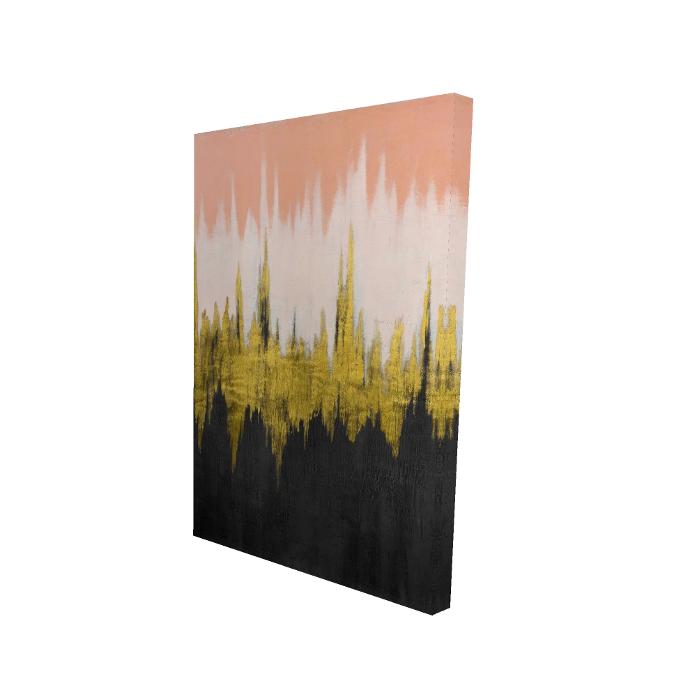 2080-3624-AB103 24 x 36 in. Abstract Zigzag - Modern Shapes Canvas Art for Home Decor