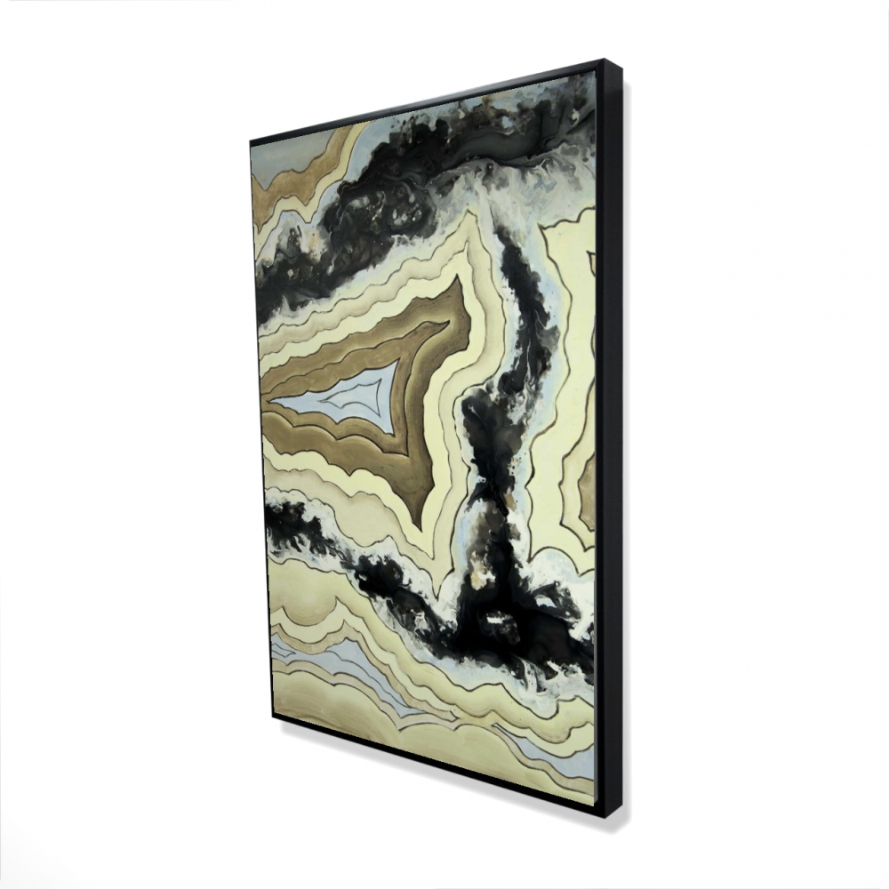 2081-3624-MN5 24 x 36 in. Lace Agate Modern Office Framed Canvas - Elegant Home Decor