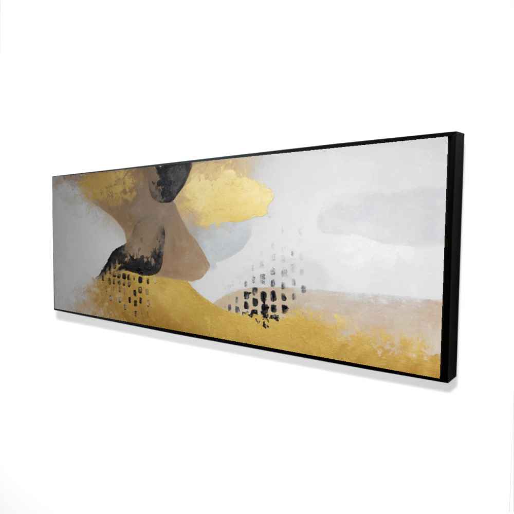 2081-2060-AB106 20 x 60 in. Improvisation - Shapes Man Cave Framed Canvas - Home Decor