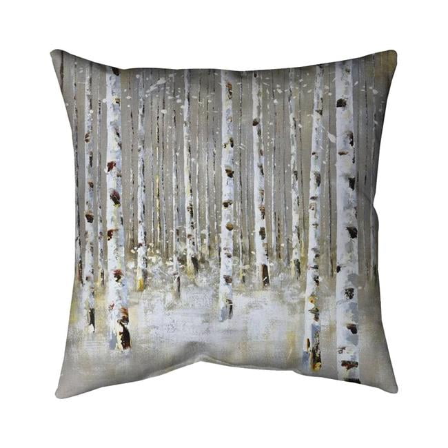 20 x 20 in. Birch Forest by Winter-Double Sided Print Indoor Pillow