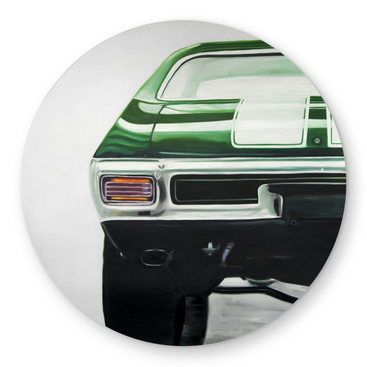 C1COAR55V5KTP3 5 x 5 ft. Classic Dark Green Car Rug - Man Cave Outdoor Area Decor - Round