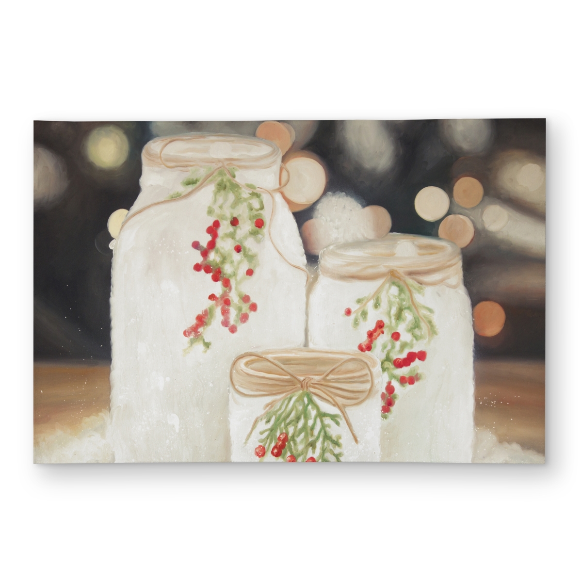 C1ROAR23TSHGEW 2 x 3 ft. Christmas Candles - Rustic Kitchen Outdoor Area Rug Decor - Rectangle