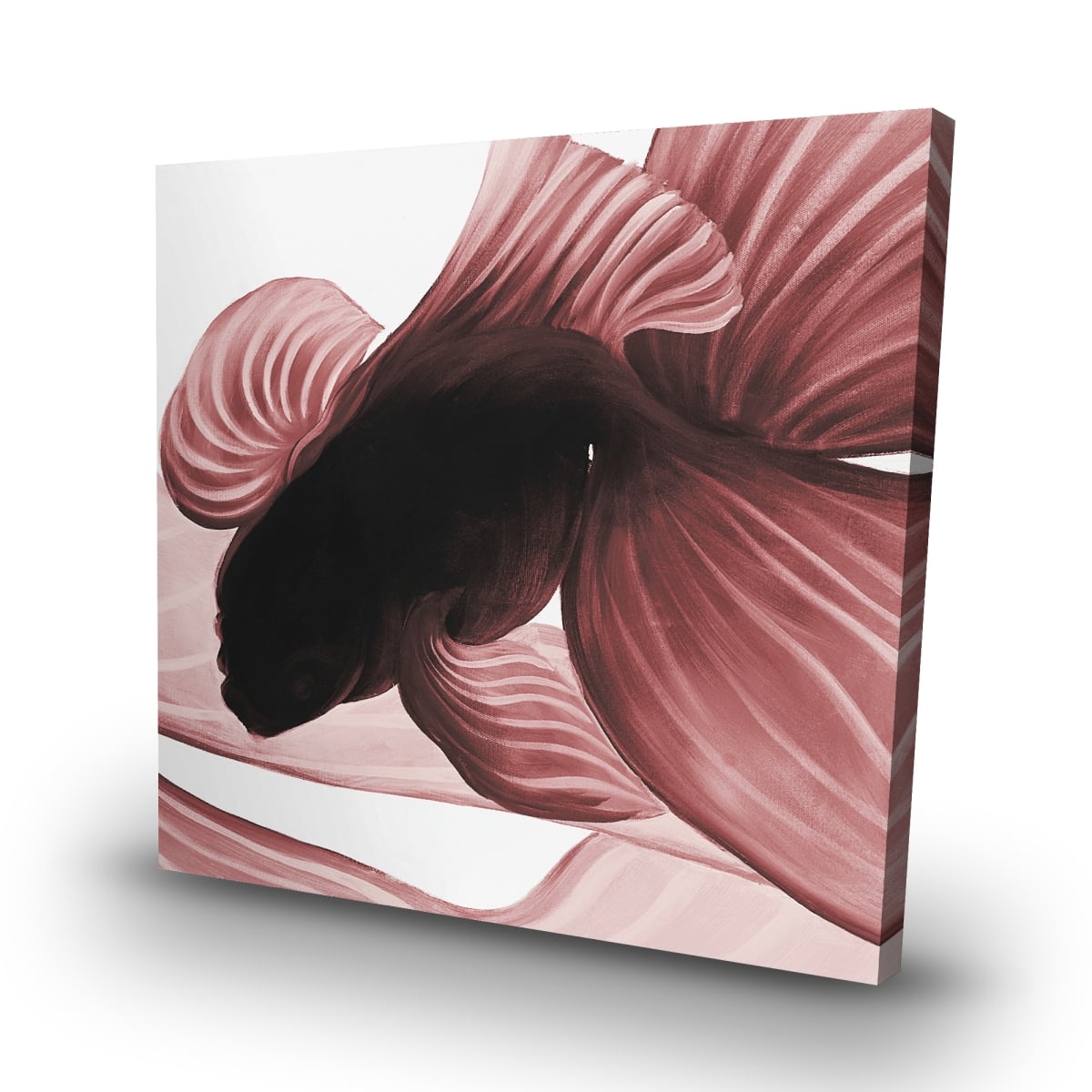 C1RC32320MWB3C 32 x 32 in. Two Red Betta Canvas - Stunning Aquatic Home Decor Art