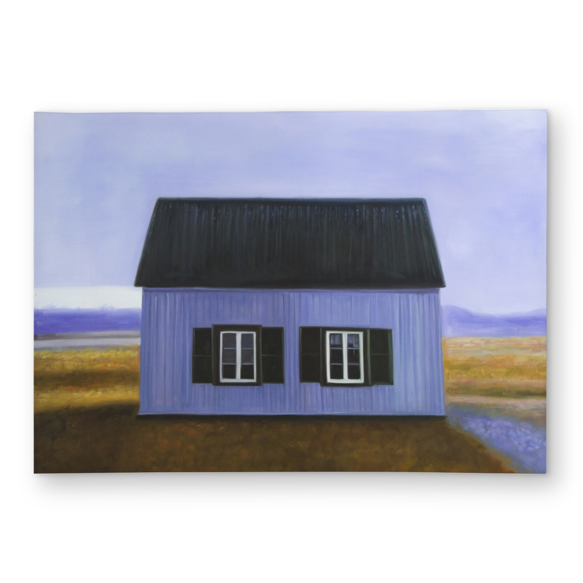 C1ROAR57SUKK6J 5 x 7 ft. Blue Barn Building Landscapes Outdoor Area Rug for Home Decor - Rectangle