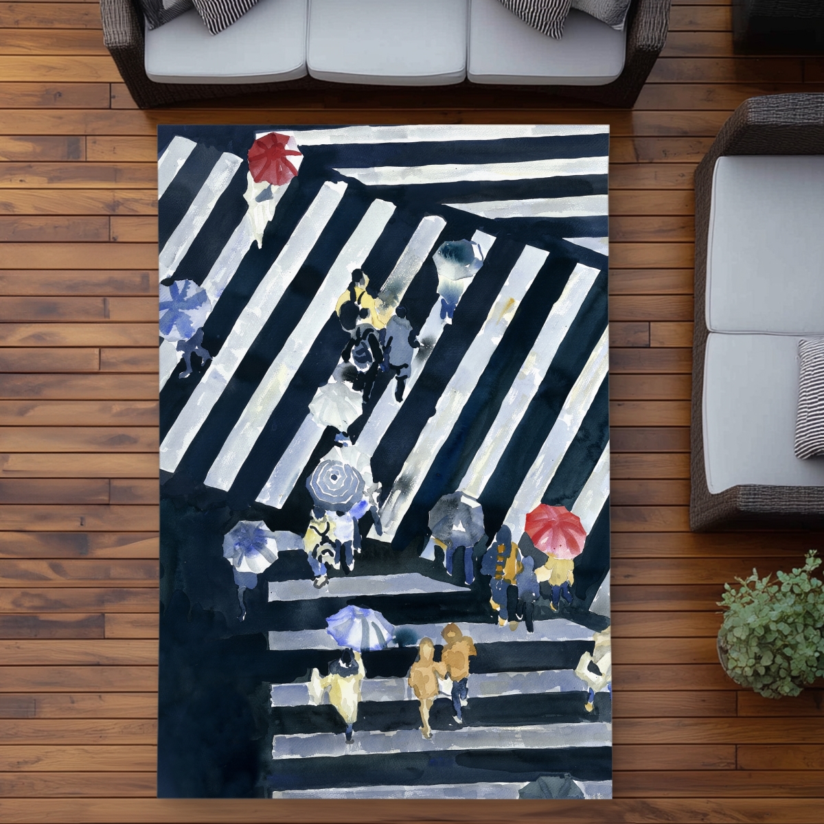 C1ROAR572R5QKU 5 x 7 ft. Main Street Outdoor Area Rug - Woman Man Cave Home Decor - Rectangle