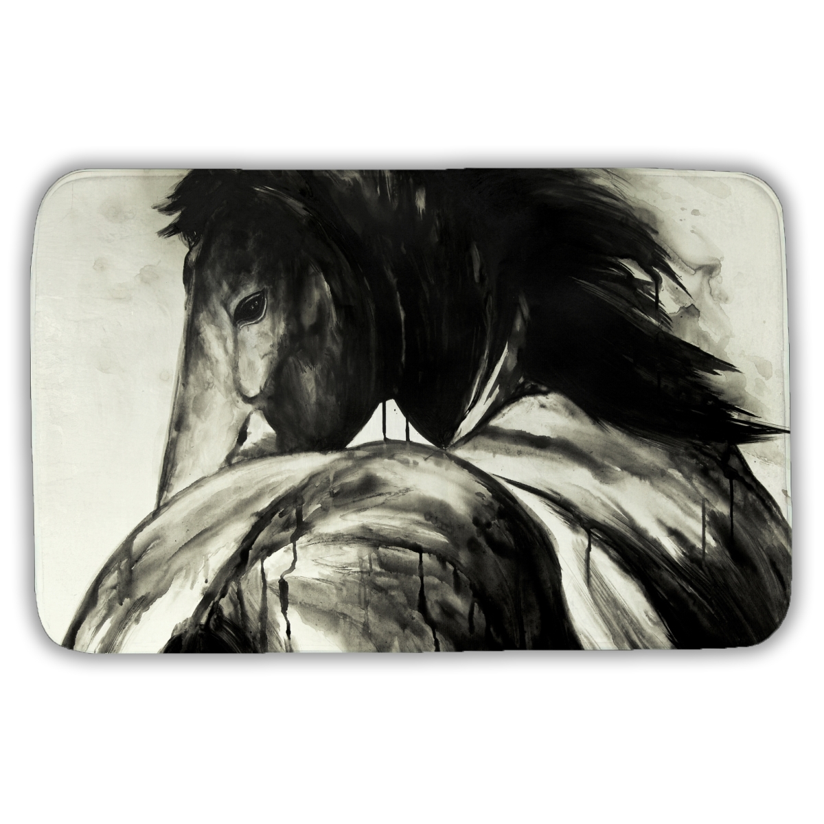 C1BM2134A7FV4Q 21 x 34 in. Classical Horse Rustic Bath Mat - Home Decor Essential