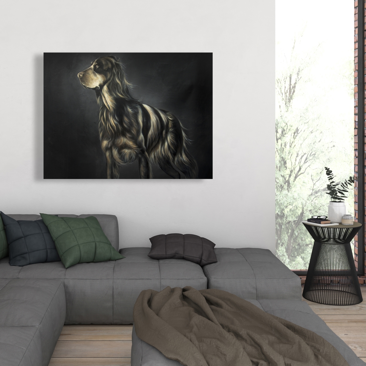 C1RC3648R0S4Q2 36 x 48 in. Picard Spaniel Canvas - Charming Home Decor for Animal Lovers