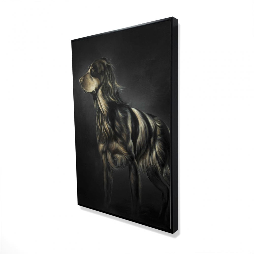 2081-3624-AN491 24 x 36 in. Picard Spaniel Canvas Art - Modern Home Decor Framed Print