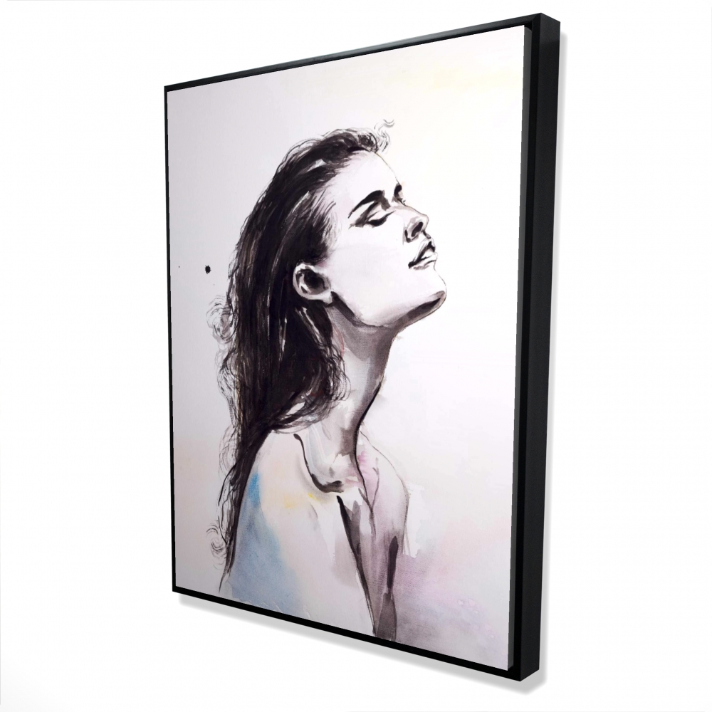 2081-4836-FI32 36 x 48 in. Bare Skin - Figurative Bedroom Framed Canvas for Home Decor